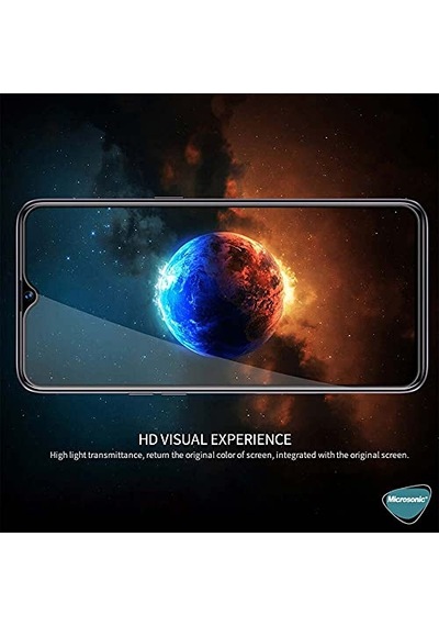 6 4g Tam Kaplayan Temperli Cam Ekran Koruyucu Siyah