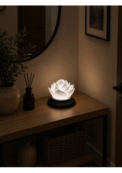 Printlab3d-lotus Mumluk Beyaz -  Siyah