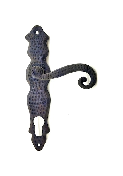 Magicool Antika Tarz Dekoratif Pirinç Ferforje Oda Kapı Kolu - 210x43 Mm, Oksit