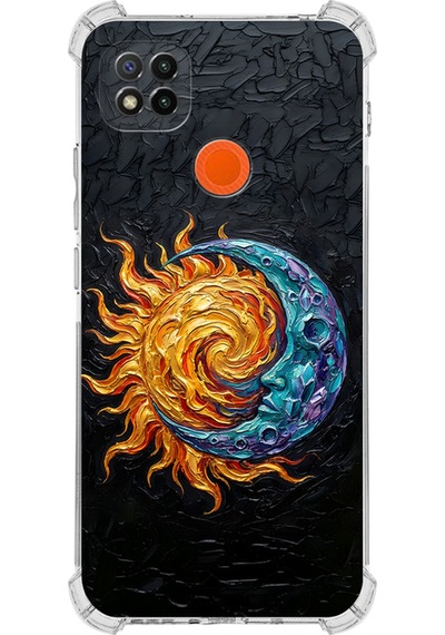 Redmi 10 İle Uyumlu Köşe Korumalı Kılıf Metamorfoz Kozmik Dans Tasarımlı Uv Baskılı Şeffaf
