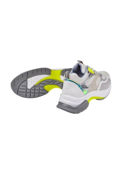 Pullman Simli Kadın Spor Ayakkabı Sneaker Sms-30162 Beyaz Simli-beyaz Simli Beyaz