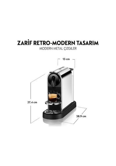 Nespresso D140 Citiz Platinum Kapsül Kahve Makinesi