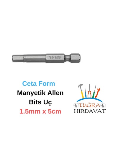 Ceta Form Cb1915 Manyetik Bits Allen Alyan Matkap Ucu 1.5 MM x 5 CM