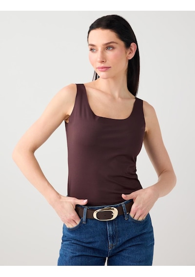Jimmy Key Acı Kahve U Yaka Dar Kesim Örme Atlet 6sw015475803 Acı Kahverengi