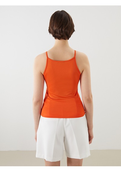 Lcwaıkıkı Classic Turuncu Halter Yaka İp Askılı Kadın Atlet