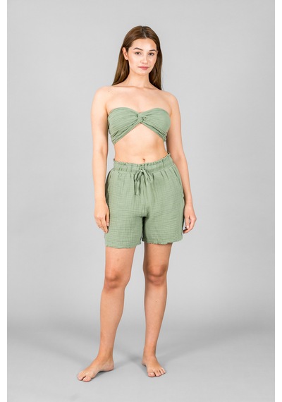 Asc Sun Kadın Müslin Crop Top Mint