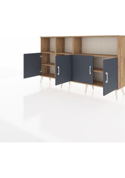 Arges Konsol 6 Raflı 4 Kapaklı 176x30x99 Çam-antrasit/çam Antrasıt/atlas Çam - Atlas Çam Arges Konsol 6 Raflı 4 Kapaklı 176x30x99 Çam-antrasit/çam Antrasıt/atlas Çam - Atlas Çam