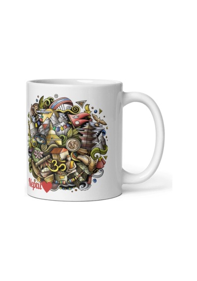 Nepal Kupa Bardak 2 Adet Seyahat Hatıra Nepal Mug
