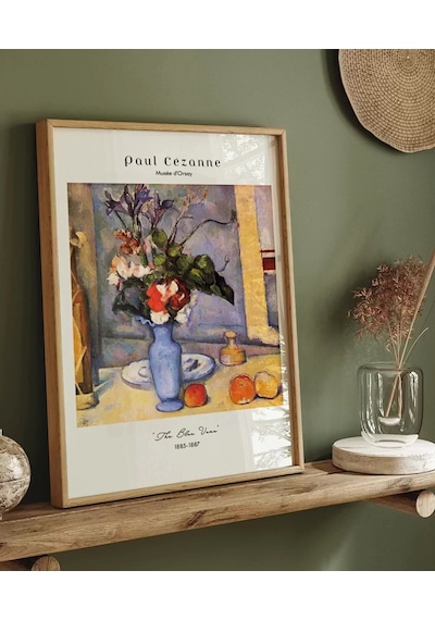 Çerçevesiz Poster Paul Cézanne Mavi Vazo 2