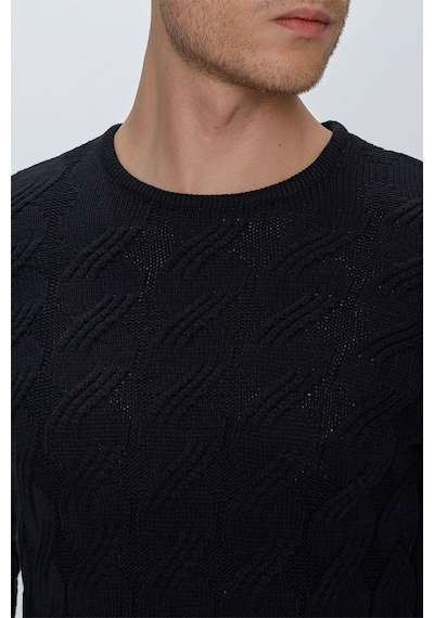 Efor Tr 856 Slim Fit Lacivert Klasik Triko Lacivert
