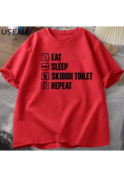 Flood Of Style Bring The Boom Graphic T Shirts Meme Cotton Short Sleeve T-shirt For Men Casual O Neck Knitte Kırmızı