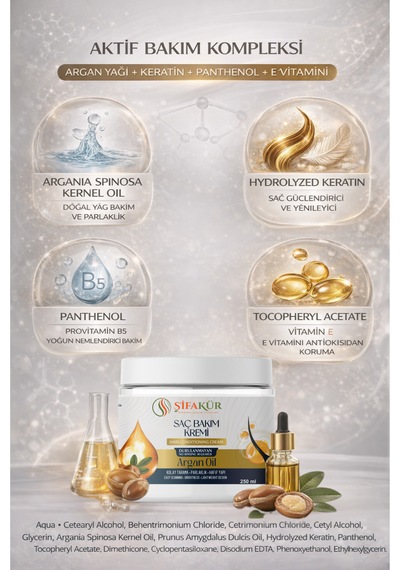 Şifakür Argan Yağlı Saç Bakım Kremi 250 ML