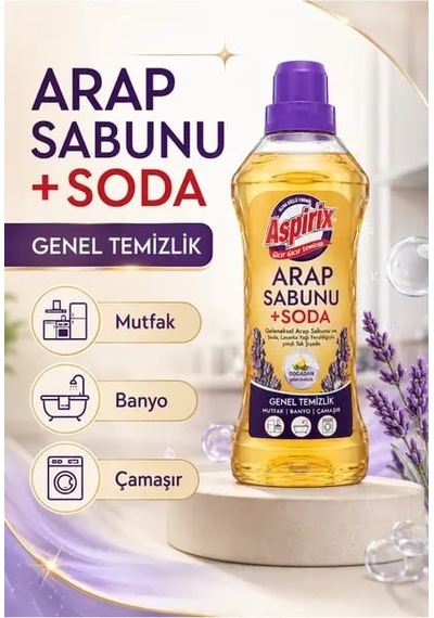 Aspirix Sodalı Arap Sabunu 1lt 12'li Paket