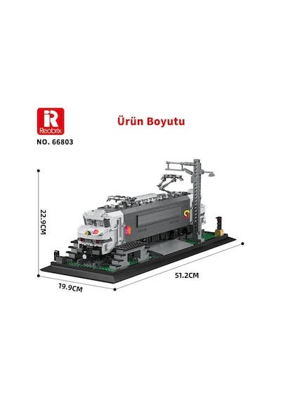 Reobrix Technic 66803 Bb15000 Lokomotif Tren Electric Locomotive Yaratıcı Yapı Blok Seti Building Blocks - 2053 Parça