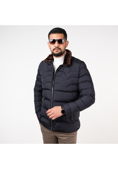 Montesori Slimfit Kapitone Erkek Mont
