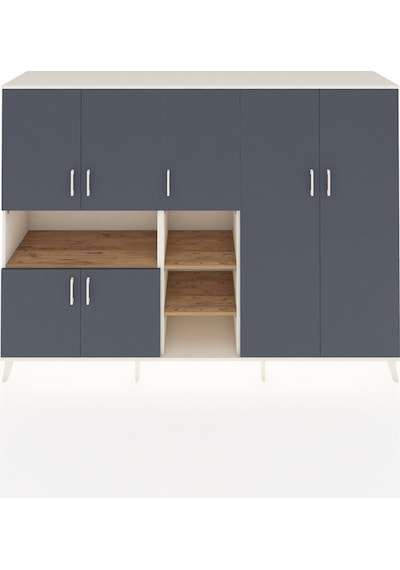 Hyperion Dolap 13 Raflı 7 Kapaklı 220x44x163 Aytaşı-antrasit/çam Aytaşı-antrasit/çam Hyperion Dolap 13 Raflı 7 Kapaklı 220x44x163 Aytaşı-antrasit/çam Aytaşı-antrasit/çam