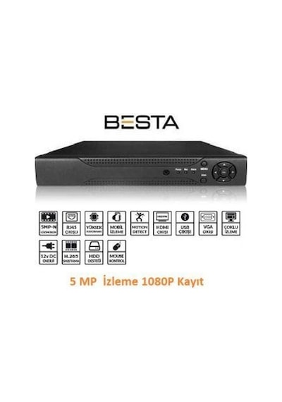 4 Kanal 5mp P6 H265 Ahd Dvr Kayit Cihazı Kd-1154