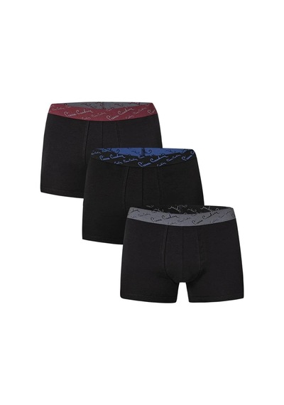Pierre Cardin Erkek 3Lü Stretch Boxer Siyah 001