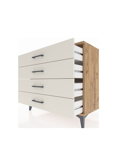 Kronos Şifonyer 4 Çekmeceli 88x59x80 Çam-aytaşı Atlas Çam