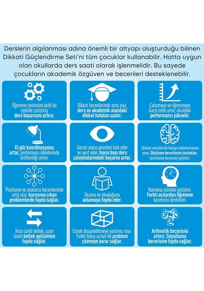 Dikkati Güçlendirme Seti 7 Yaş