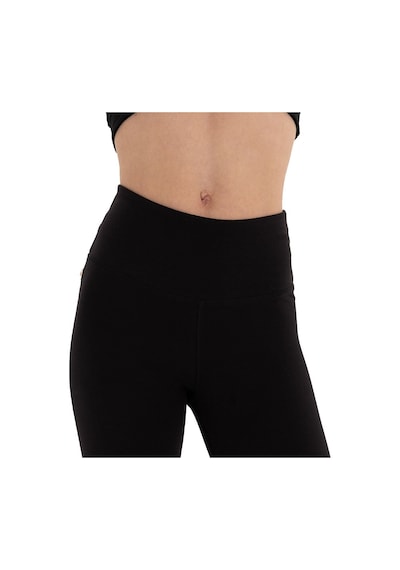 Inguz Roll Up Flare Toparlayıcı Yoga Pantolon Siyah