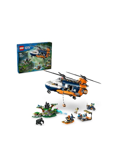 LEGO® City Orman Kaşifinin Helikopteri Kamp Yerinde 60437 - 8 Yaş & Üzeri Çocuklar için Yaratıcı Oyuncak Yapım Seti (881 Parça)