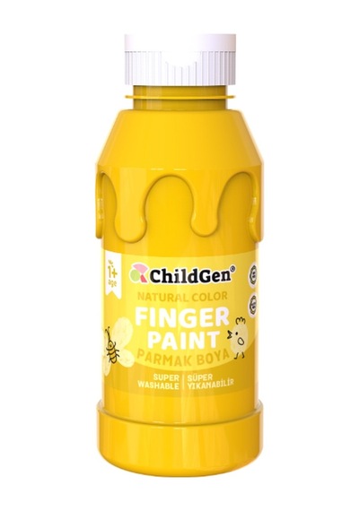 Childgen Süper Yıkanabilir Parmak Boya 350ml - Sarı