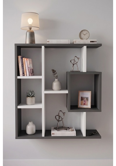 Reyo Enda Home Yegane Duvar Rafı, Duvar Kitaplığı, Dekoratif Kitaplık, Modern Kitaplık Beyaz - Antrasit Reyo Enda Home Yegane Duvar Rafı, Duvar Kitaplığı, Dekoratif Kitaplık, Modern Kitaplık Beyaz - Antrasit
