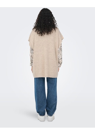 Only Onlparıs Lıfe Loose Highn Wool Vest Knt Kadın Gri Kazak - 15268869 Gri