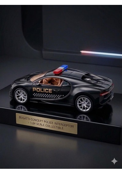 Süper Sport Siyah Polis Arabası Kapıları Açılabilir Çek Bırak Model Siyah