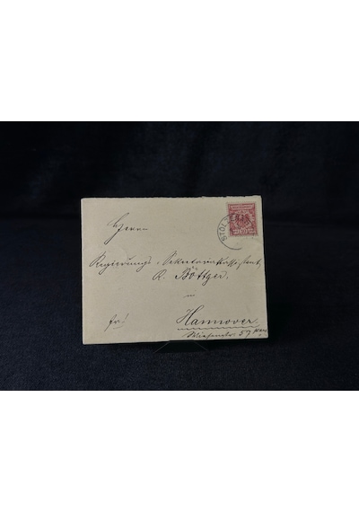 Deutsches Reich 1893 Yılında Alman İmparatorluğu Döneminde Postadan Geçmiş Zarf Reichspost 10 Pfennig Pullu
