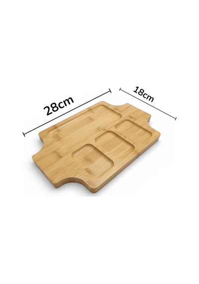 Bambu Kahvaltılık 4 Bölmeli 28 18cm Çok Renkli