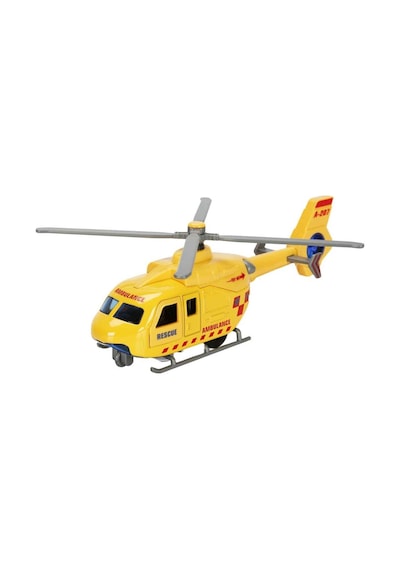 Çek Bırak Metal Helikopter 20 Cm - Sarı Lisinya