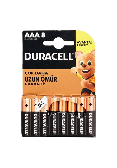 Duracell Alkalin Aaa İnce Kalem Pil 1,5v Lr03 / Mn2400 , 8'li Paket 2'li  Mıchu