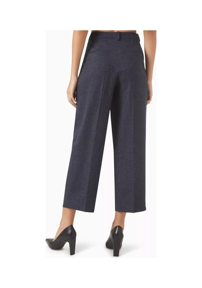 12storeez Herringbone Kısa Paça Yün Pantolon Lacivert
