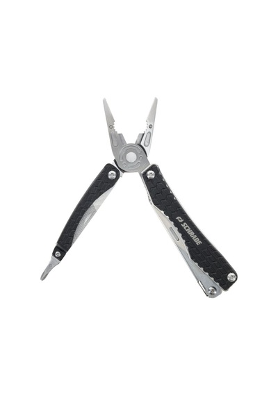 Schrade Kamp Clench Çok Amaçlı El Aracı 9 Fonksiyonlu Paslanmaz Katlanır Multitool 1182532 Siyah