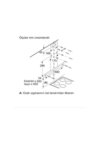 Siemens LC95BBC50T Duvar Tipi 90 CM Davlumbaz
