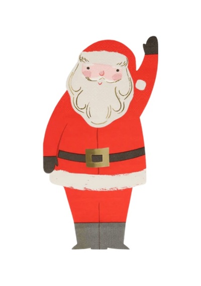 Meri Meri - Jolly Christmas Santa Napkins - Noel Baba Peçeteler 16'lı