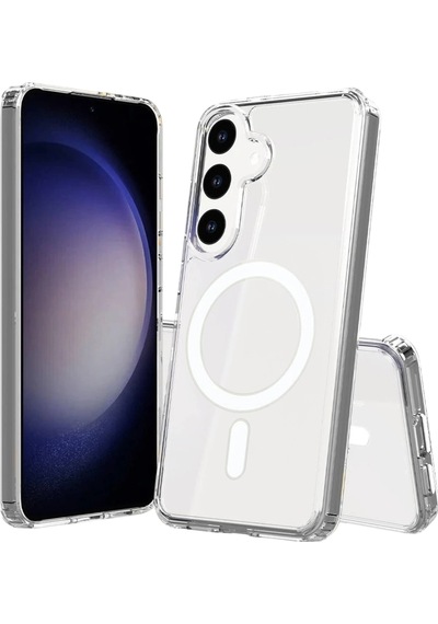 Samsung Uyumlu Galaxy S26 Magneticsafe Şeffaf Silikon - Şeffaf 0.2M-Çok Renkli