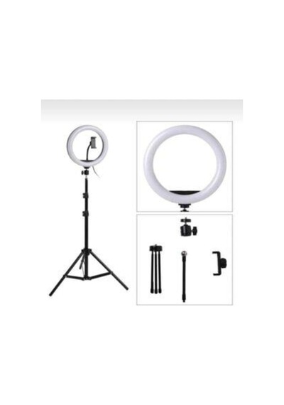 4dn Joytech Youtuber Led Tripod Işıklı Telefon Tutucu Makyaj Işığı Ring Light 10 Inç + 2.1 M Tripod