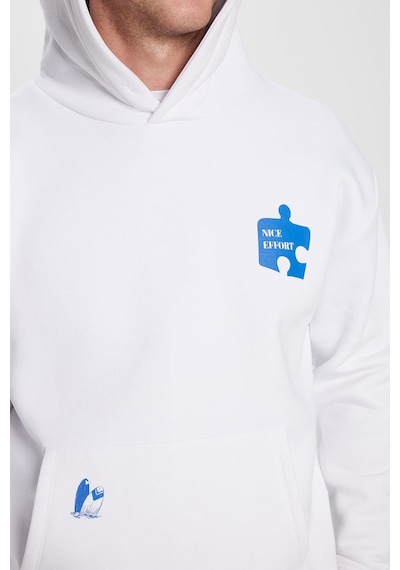 Tudors Unisex Oversize Geniş Kesim Pamuklu Yumuşak Dokulu İçi Polarlı Baskılı Beyaz Kapüşonlu Sweatshirt-32505 Beyaz Tudors Unisex Oversize Geniş Kesim Pamuklu Yumuşak Dokulu İçi Polarlı Baskılı Beyaz Kapüşonlu Sweatshirt-32505 Beyaz
