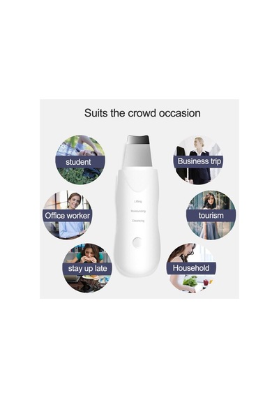Ultrasonic Scubber Siyah Nokta Akne Gidereci Yüz Spatulası Ölü Deri Temizleme