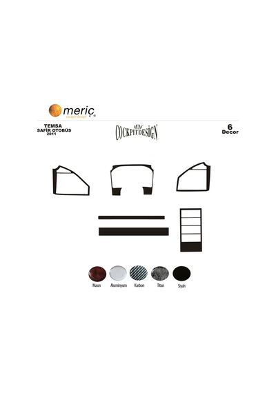 Meriç® Mitsubishi Safir Ön Torpido Kaplama 4 Parça 2011-2019 (530158523)