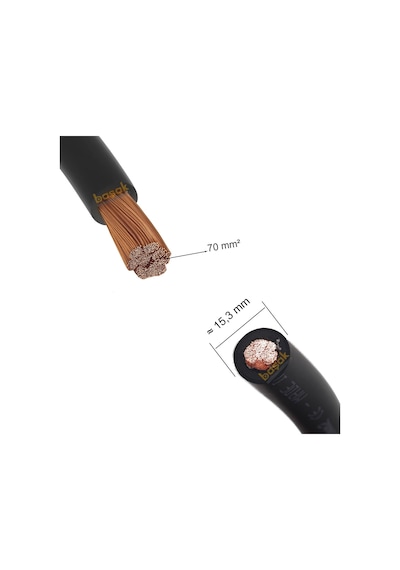 Sacit H01n2-d 70 Mm² Metre Kauçuk Bakır Kaynak Kablosu İtalyan