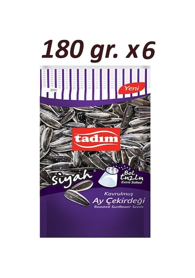 Tadım Ayçekirdeği Kavrulmuş Siyah ve Bol Tuzlu 12 x 180 G