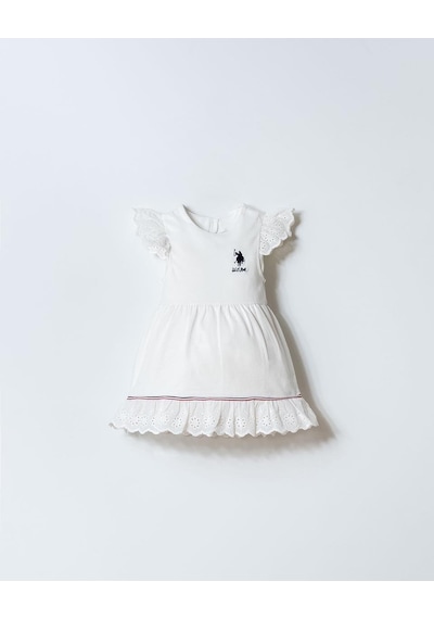 U.S. Polo Assn. U.s. Polo Assn Kız Bebek Elbise Beyaz-2354 Beyaz