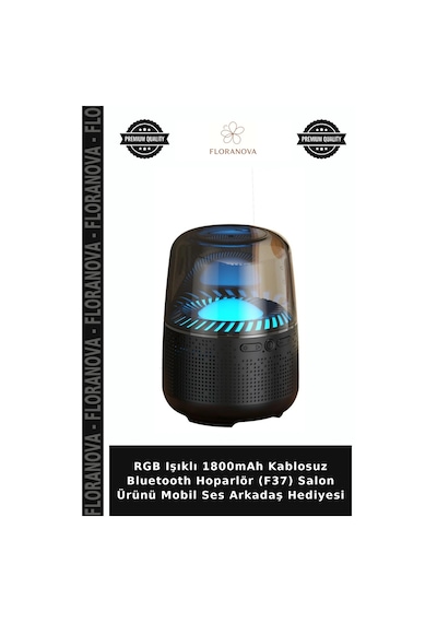 Rgb Işıklı 1800mah Kablosuz Bluetooth Hoparlör F37 Salon Ürünü Mobil Ses Arkadaş Hediyesi