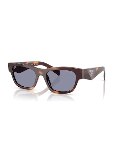 Prada Pr B09s 15w03n 54 Unisex Oval Kırçıllı Kahverengi Kemik Güneş Gözlüğü Kahverengi