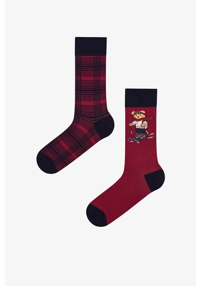 Penti Erkek Kırmızı Ski Buddy Yeni Yıl Desenli Pamuklu 2 Çift Soket Çorap Penti Erkek Kırmızı Ski Buddy Yeni Yıl Desenli Pamuklu 2 Çift Soket Çorap