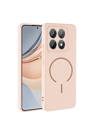 Zore 14t Pro Kılıf M-safe Şarj Özellikli Omsy Meta Kapak - Rose Pembe